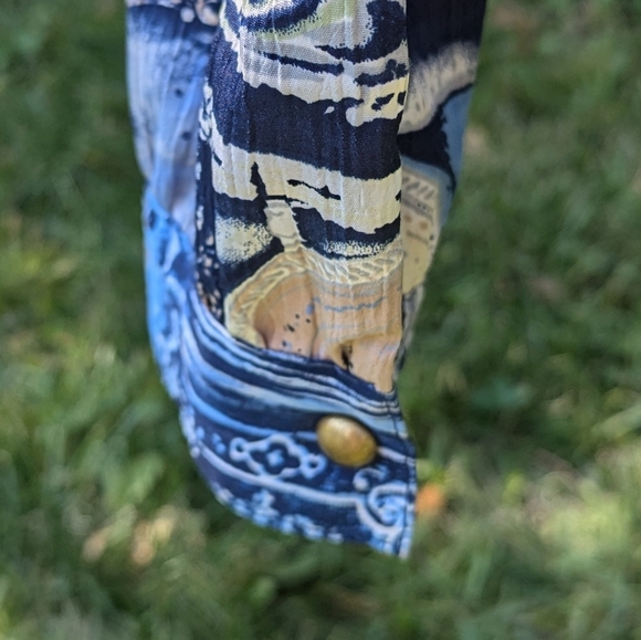 Vintage pattern shirt / light coat - Picture 6 of 8